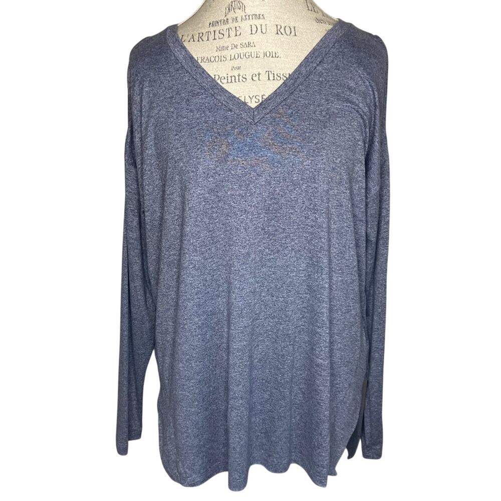 Gilli Gray Cold Shoulder Long Sleeve Shirt Ib Grey Women's Size Medium